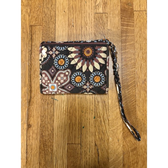 Vera Bradley Super Smart Wristlet Canyon Brown ID Holder Wallet - Picture 2 of 6
